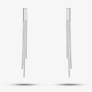 Sterling Silver Box Chain Dropper Earrings 8.54.4349