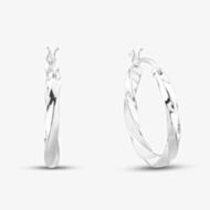 Sterling Silver Twist Creole Earrings 8.53.4259