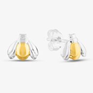Gold Plated Bee Stud Earrings E5682
