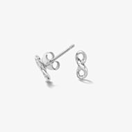 Dower & Hall Sterling Silver Entwined Inifinity Stud Earrings EWE23-S