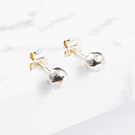 Sterling Silver Small Nugget Stud Earrings NE243-S