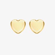LUXE Silver Gold Plated Heart Stud Earrings 8.55.8749