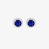 Sterling Silver Brilliant Cut Cubic Zirconia Halo Stud Earrings 8.59.1799