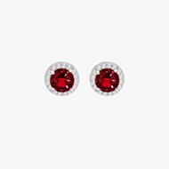 Sterling Silver Brilliant Cut Cubic Zirconia Halo Stud Earrings 8.59.1809