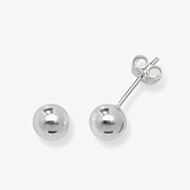 Fashionista Silver Sterling Silver 6mm Ball Stud Earrings G5513