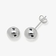 Fashionista Silver Sterling Silver 8mm Ball Stud Earrings G5515