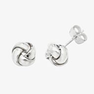 Fashionista Silver Sterling Silver Knot Stud Earrings G5999