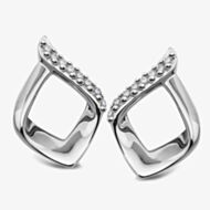 Unique Sterling Silver Diamond Shaped Stud Earrings ME-1001