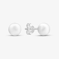Fashionista Silver Silver 6mm Ball Stud Earrings SBE6 (BK)