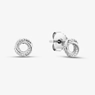 Fashionista Silver Sterling Silver Multi Band Twist Stud Earrings WTE3703XX0000R1