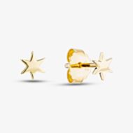 Yellow Gold Tone Plated Sterling Ilver Star Stud Earrings AE22551/G