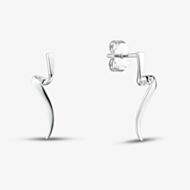 Fashionista Silver Sterling Silver Spiral Twist Drop Stud Earrings AE26109/R