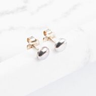 Sterling Silver Round Stud Earrings 12065