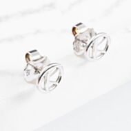 Rachel Galley Sterling Silver Round Edge Stud Earrings ED401-SV