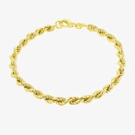 LUXE Silver Gold Plated 5mm Rope Chain Bracelet 8.22.0131
