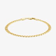 LUXE Silver Gold Plated 4.8mm Curb Chain Bracelet 8.23.7743