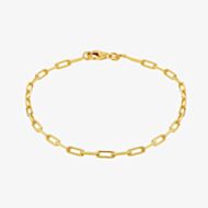 LUXE Silver Gold Plated Paperlink Chain Bracelet 8.26.0062