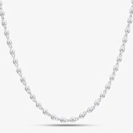 Argentium Silver 17.7 Inch Fancy Ball Chain Necklace ARG-943024-17.7