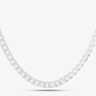 Sterling Silver 18 Inch Flat Square Curb Necklace 8.13.7014