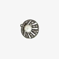 Amulette Oxidised Silver Pearls of Wisdom Ring Charm CH-037