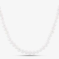 Silver 6-6.5mm Freshwater Pearl 18 Inch Necklace POW6020FW/4
