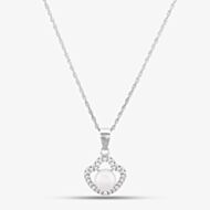 Sterling Silver Freshwater Pearl and Cubic Zirconia Pendant PNW70246FW