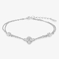 Rosa Lea Flower Double Chain Bracelet BJ-BR214C