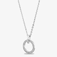 Rosa Lea Open Circle Pave Pendant AE-948226NA-1