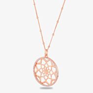 Rosa Lea Pave Flower Mandala Necklace AE-950705NA