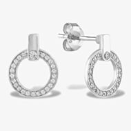 Rosa Lea Open Circle Pave Stud Earrings AE-948226EA-1