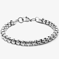 Bourne and Wilde Mens Polished Steel Belcher Bracelet USS-727S7.0