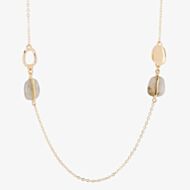 Lola Rose Ladies Bassa Gold Plated Labradorite Charm Necklace 1N0236 063000