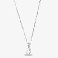 Starbright Silver 6.5mm Cushion-cut Cubic Zirconia Pendant E3858P-6.5x6.5M 3A