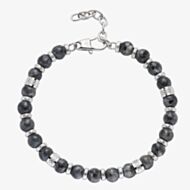 Unique Stainless Steel Grey Labradorite Bead Bracelet LAB-291/21CM