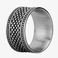 Bourne and Wilde Mens Oxidised Wide Uniform Reptile Ring UR19-02