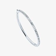 Ted Baker Claudia Slim Silver Tone Crystal Bangle TBJ4062-01-02