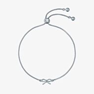 Ted Baker Bridget Silver Tone Mini Bow Sliding Bracelet TBJ4176-01-03