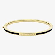 Ted Baker ROLEY Gold Tone Plated Black Enamel Bangle TBJ4163-02-05