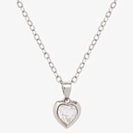 Ted Baker Hannela Silver Finish Crystal Heart Pendant TBJ1681-01-02