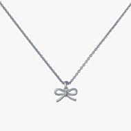 Ted Baker Blaire Silver Tone Mini Bow Pendant Necklace TBJ4175-01-03