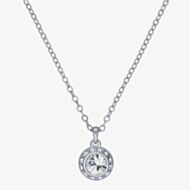 Ted Baker SOLTELL Solitaire Sparkle Silver Tone & Crystal Pendant TBJ3695-01-02