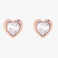 Ted Baker Han Rose Gold Finish Crystal Heart Stud Earrings TBJ1654-24-02