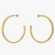 Ted Baker LOA Gold Tone Plated Logo Half Hoop Earrings TBJ3818-02-03