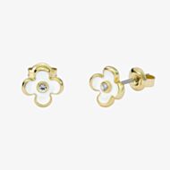 Ted Baker Gayla White Flower Stud Earrings TBJ4143-02-08