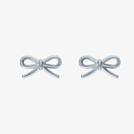 Ted Baker Brooke Silver Tone Mini Bow Stud Earrings TBJ4156-01-03