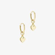 Ted Baker HARRYE Gold Tone Mini Heart Pendant Huggie Hoop Earrings TBJ2578-02-03