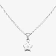Fleur Kids Sterling Silver Cubic Zirconia Star Pendant Necklace AZP046904