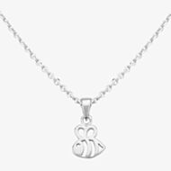 Fleur Kids Sterling Silver Open Bee Pendant Necklace AZP230404