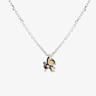 Fleur Kids Sterling Silver & Enamel Reuben the Monkey Necklace THB000904