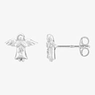 Fleur Kids Sterling Silver Angel Stud Earrings AZE042304